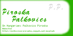 piroska palkovics business card